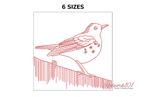 Bird Dusky Thrush on the Wall Redwork: A Designer’s Review