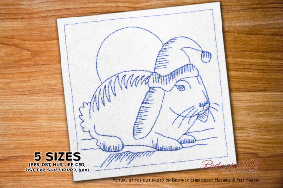 Christmas Rabbit Redwork: A Designer's Honest Take Before You Stitch