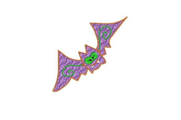 Purple Vamp: Charming Halloween Embroidery for Handmade Gifts