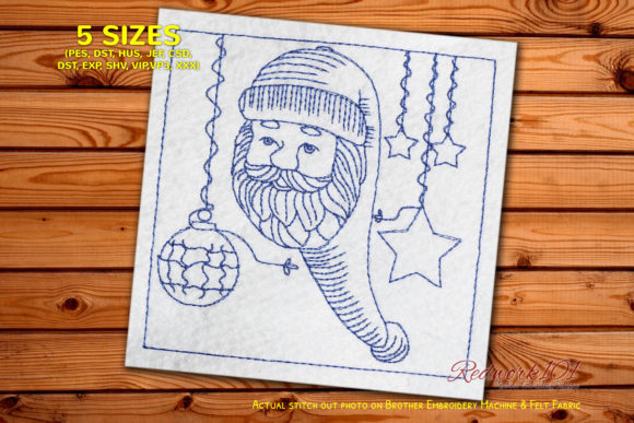 Santa's Face Redwork: A Designer's Gift Review
