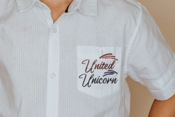 United Unicorn Embroidery: Cute Design for Unicorn Lovers